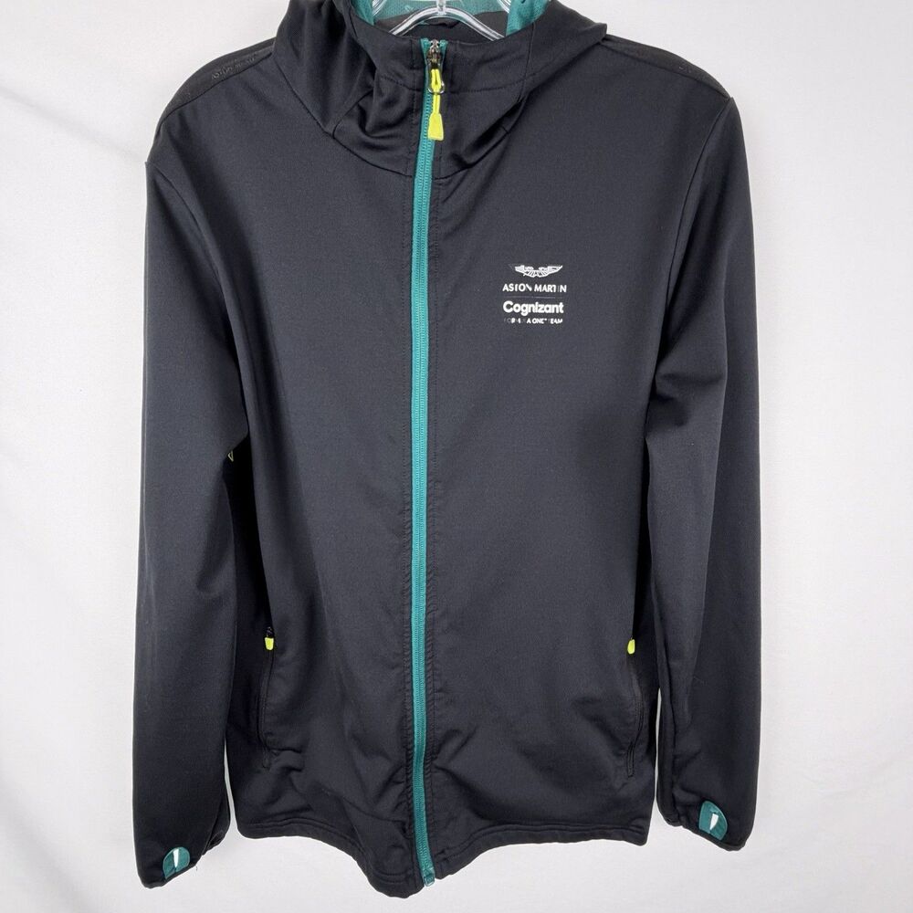 Aston Martin Cognizant F1 Team Pelmark Teckit Hoodie Mens M Black Pullover *desc